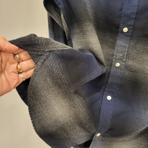 Officine Generale Plaid Button Down Long Sleeve Shirt Size Small Flannel - Picture 8 of 8